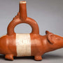 A pre-Columbian or Inka ceramic vessel shaped as a guinea pig