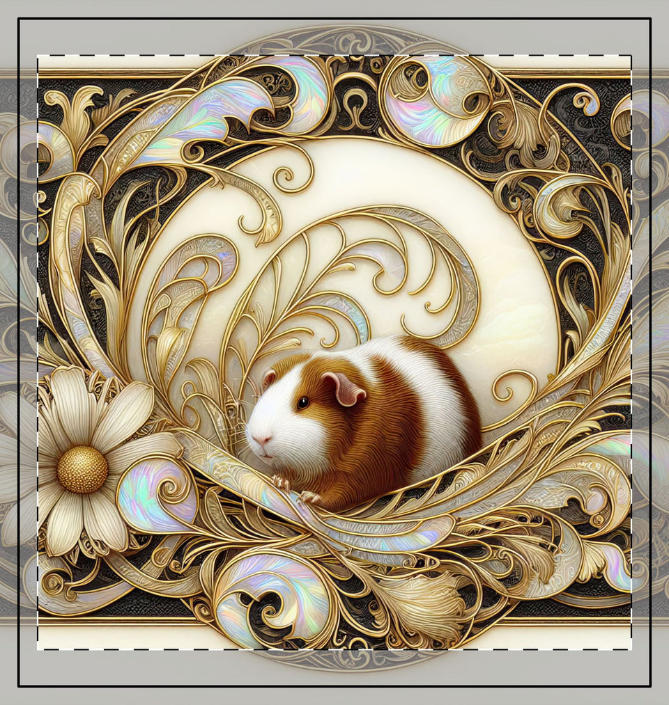 Vintage Piggy Gold Filigree - Style 4U73