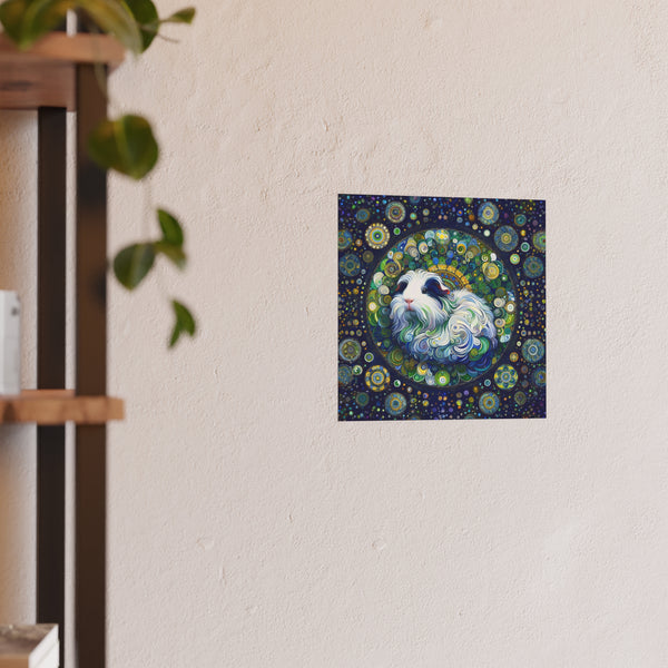Blue Mandala Piggy Art Poster