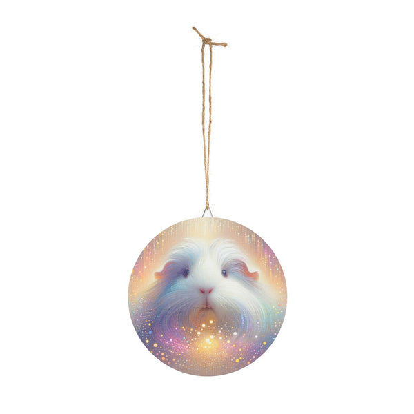 Personalized Glitter Glow Guinea Pig Wood Cavy Cage Plate