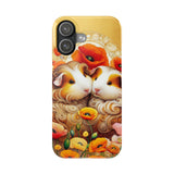 Pretty in Poppies Guinea Pig Slim iPhone Case