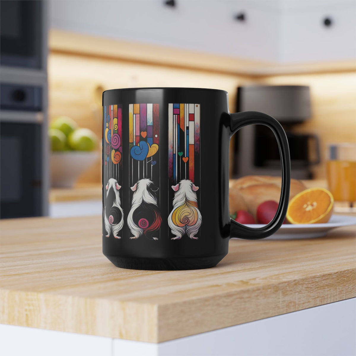 Piggy Butt Lineup - Black Guinea Pig Mug