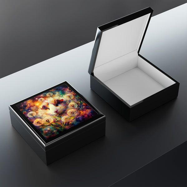 Spiritual Fire in Dandelions Guinea Pig Jewelry Box