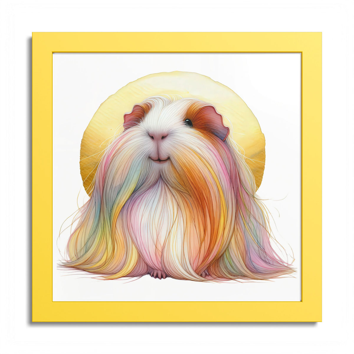 Sun-Blessed Cavy Guinea Pig Framed Art Print