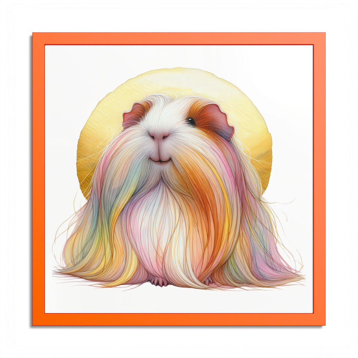 Sun-Blessed Cavy Guinea Pig Framed Art Print