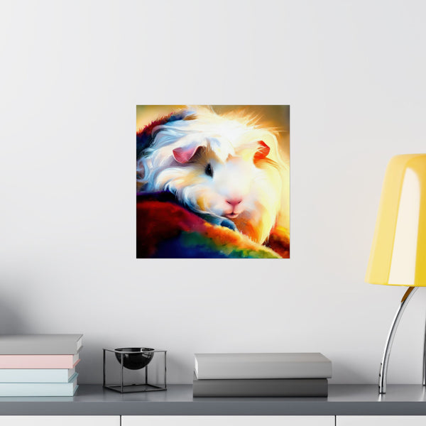 Firelight Fleece Cavy Guinea Pig Poster