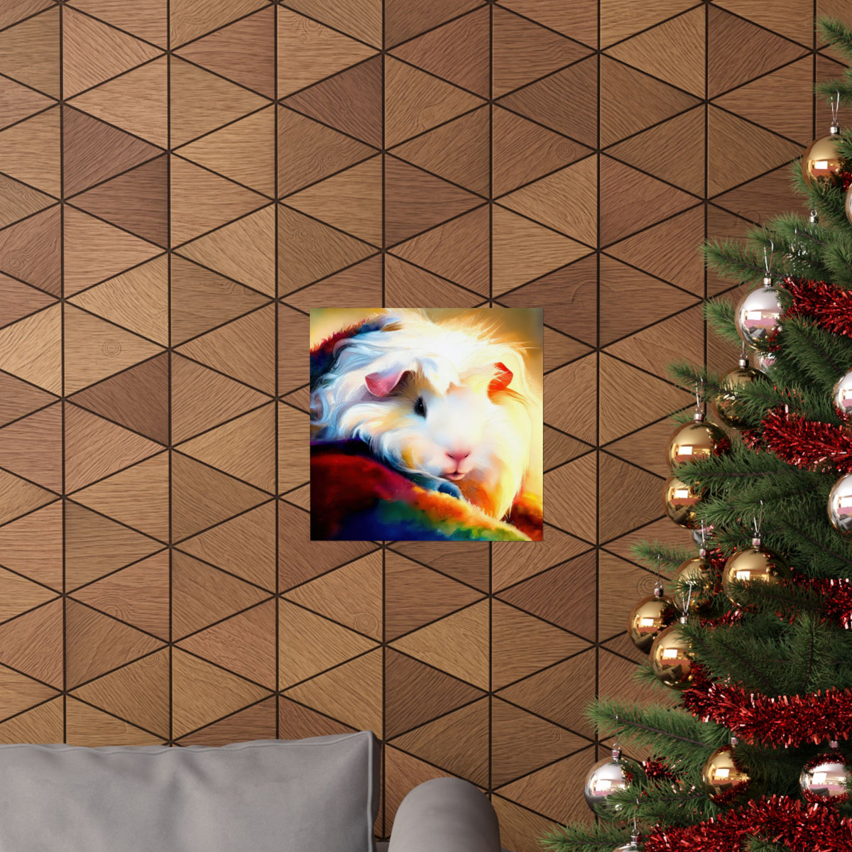 Firelight Fleece Cavy Guinea Pig Poster