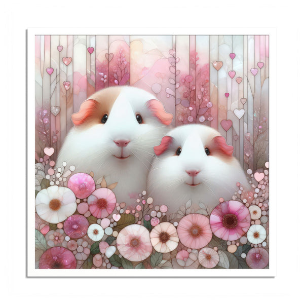 Sunny Piggy Vibes Framed Guinea Pig Wall Art