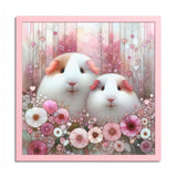 Pink Petal Piggies Framed Guinea Pig Wall Art – image 9