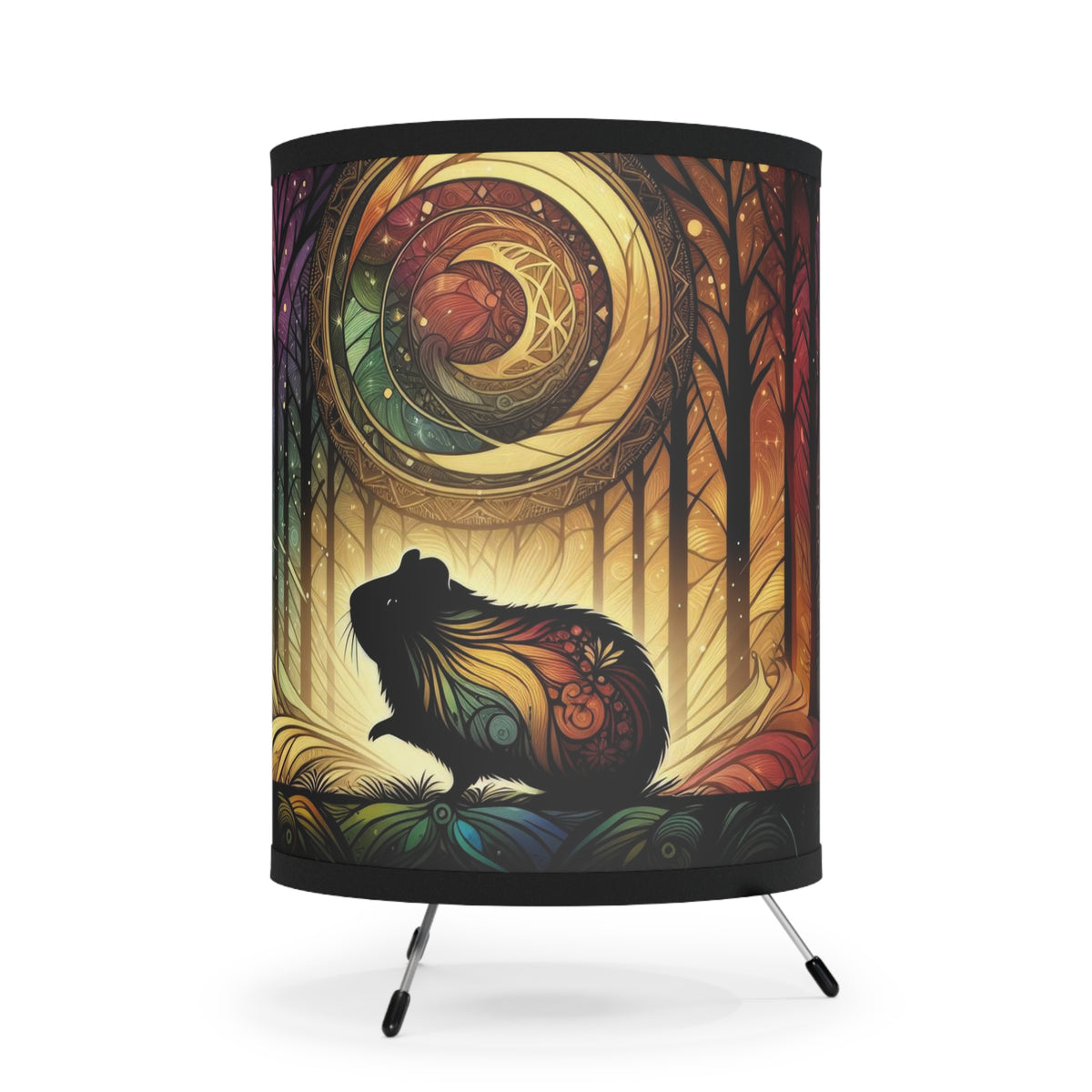Piggy Tapestry Tripod Lamp