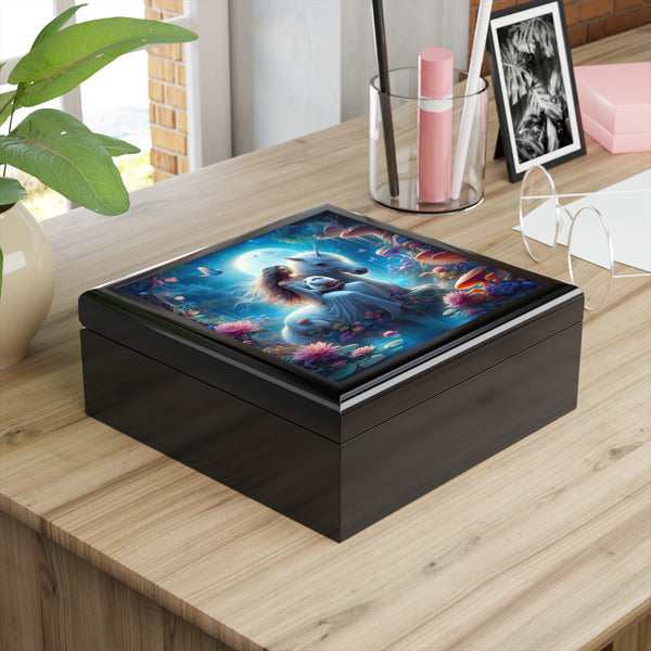 The Unicorn and the Cavy Guinea Pig Jewelry Box