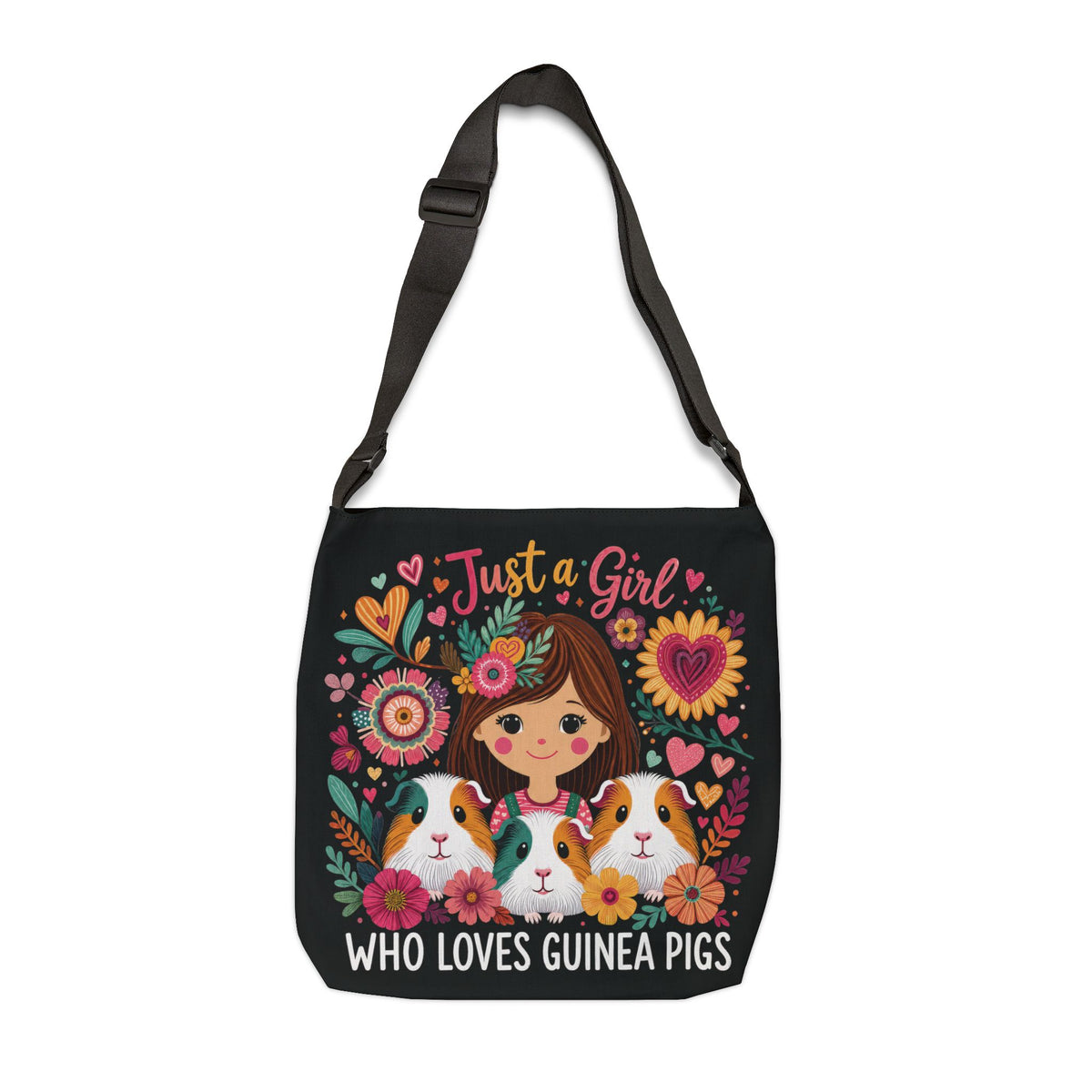 Just a Girl Guinea Pig Trio Adjustable Tote