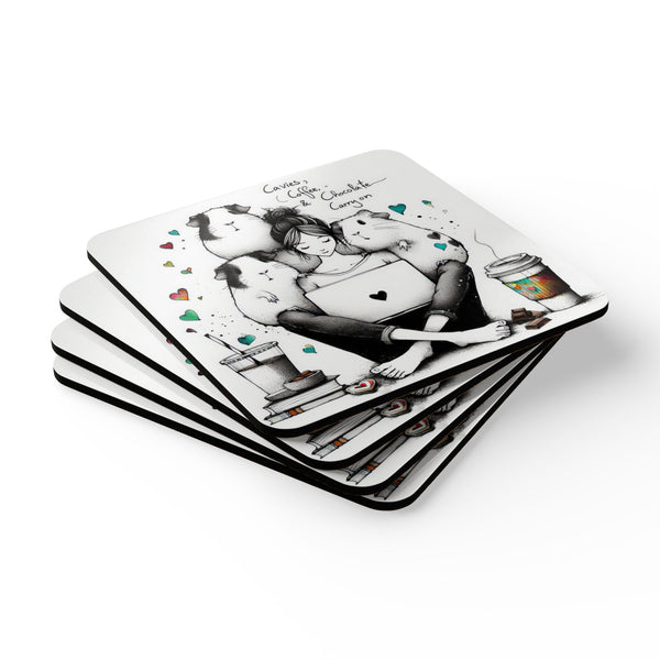 Corkwood Coaster Set: Cavies, Coffee, & Chocolate - Carry On