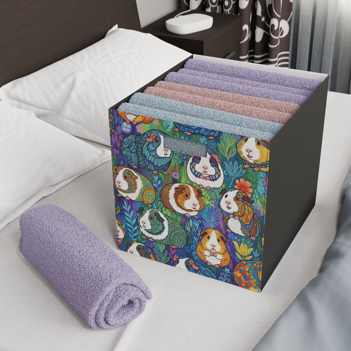 Blue Paisley Piggies Storage Bin