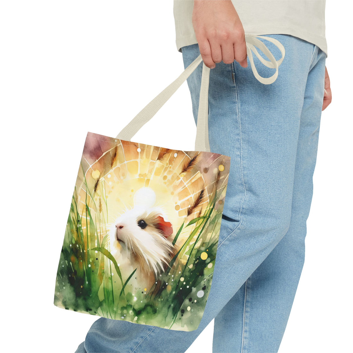 Whimsical Guinea Pig Tote Bag, Cute Animal Tote, Pet Lover Gift, Eco-Friendly Shopping Bag, Spring and Summer Accessory