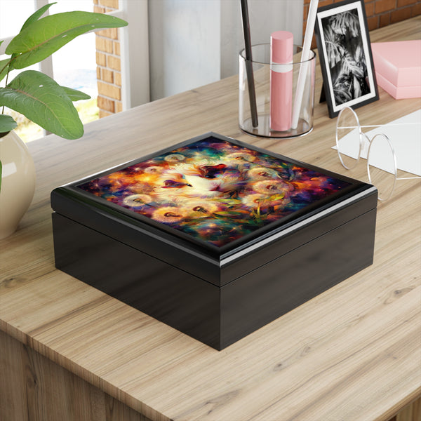 Spiritual Fire in Dandelions Guinea Pig Jewelry Box