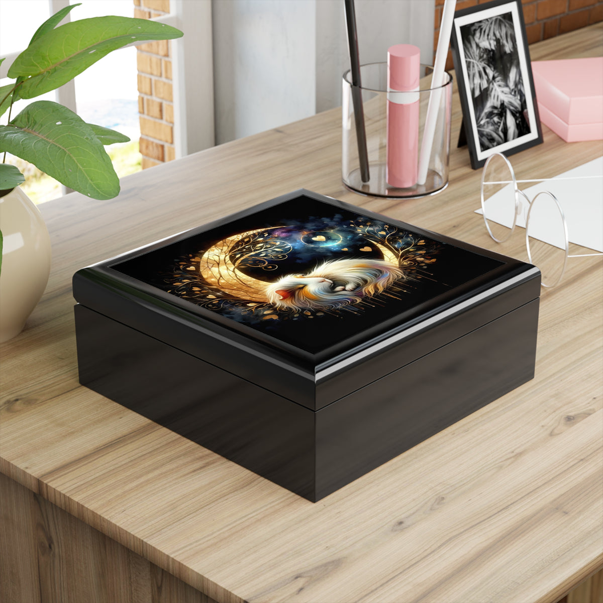 Piggy in the Moon Guinea Pig Jewelry Box