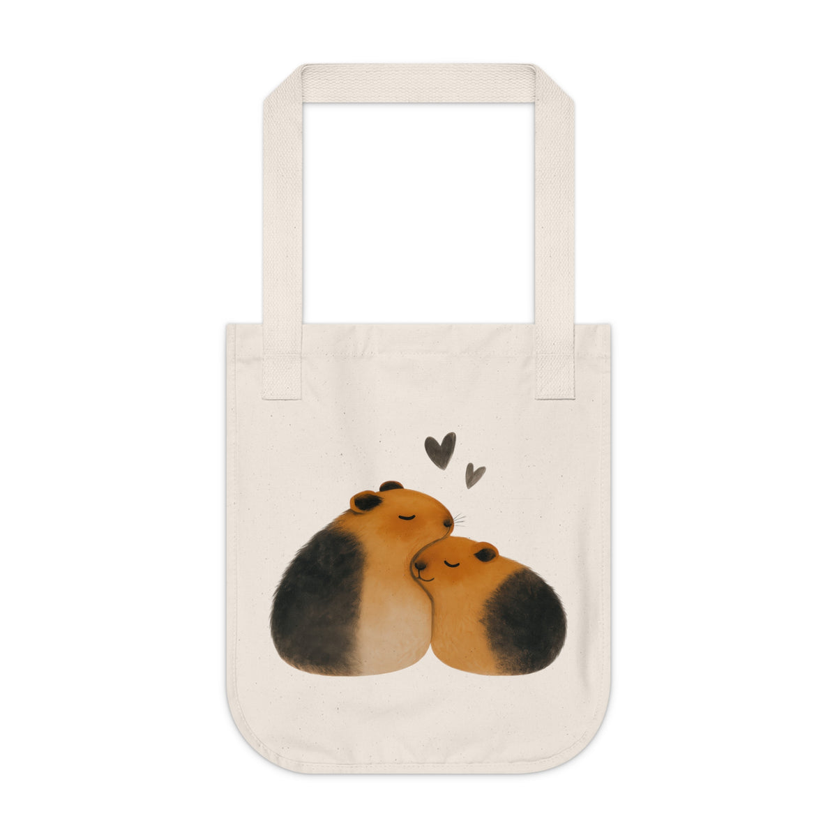 Cute Animal Love Tote Bag | Organic Canvas Shopper, Eco-Friendly Gift, Pet Lover Accessory, Reusable Grocery Bag, Minimalist Design