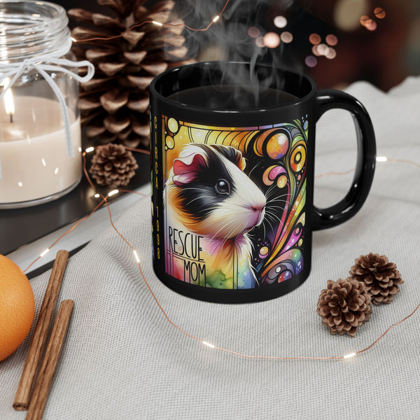 Colorful Guinea Pig Rescue Mom Mug – Perfect Gift for Animal Lovers, Pet Owners, Coffee Enthusiasts, Mother's Day, Birthdays