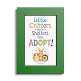 Little Critters in Shelters, Too Guinea Pig Framed Art Print – image 3