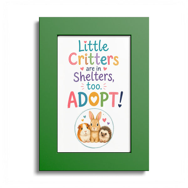 Little Critters in Shelters, Too Guinea Pig Framed Art Print