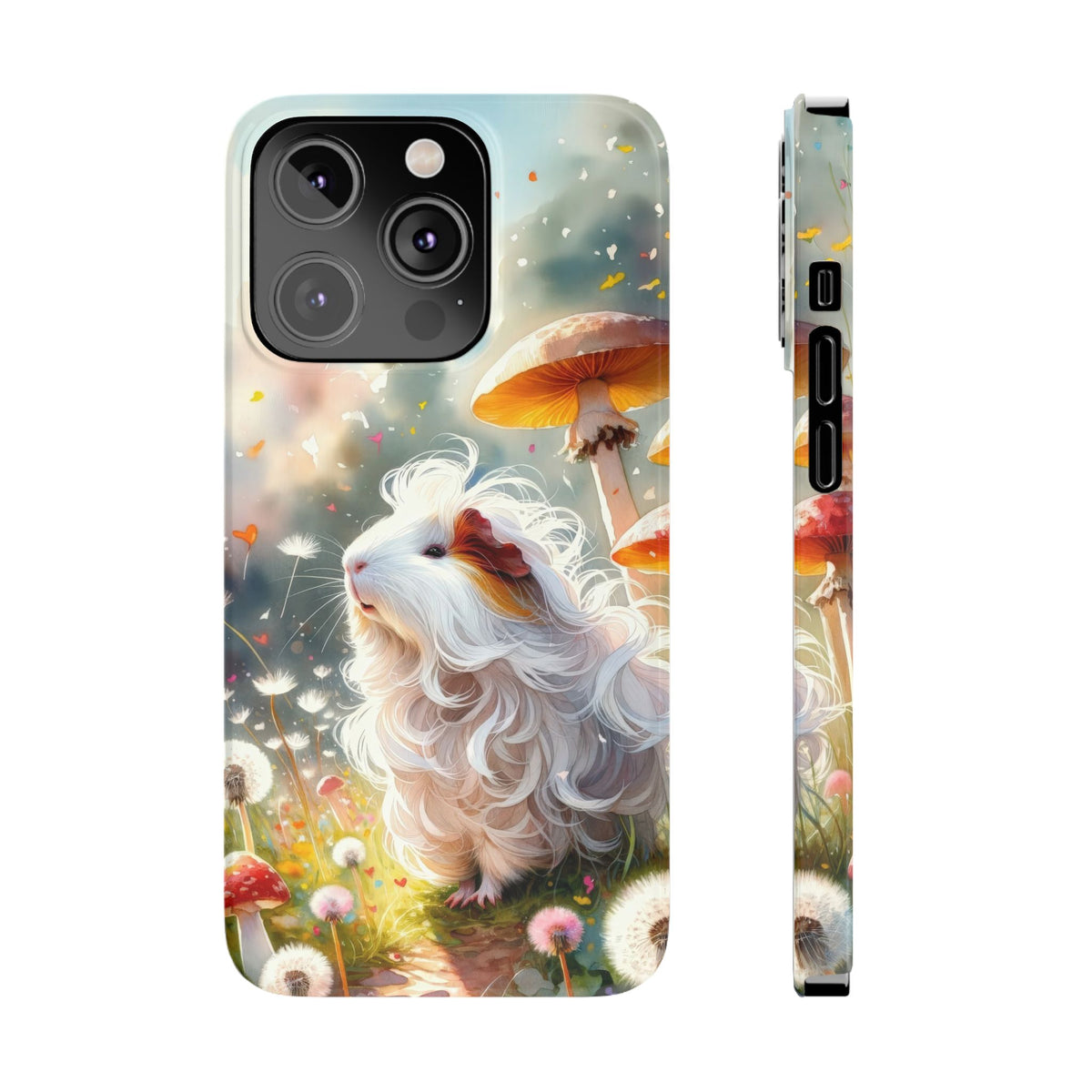 Dandelion Daze Guinea Pig Slim iPhone Case
