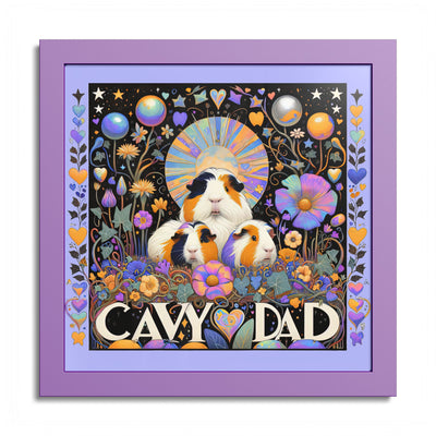 Cavy Dad Trio Framed Guinea Pig Art Print
