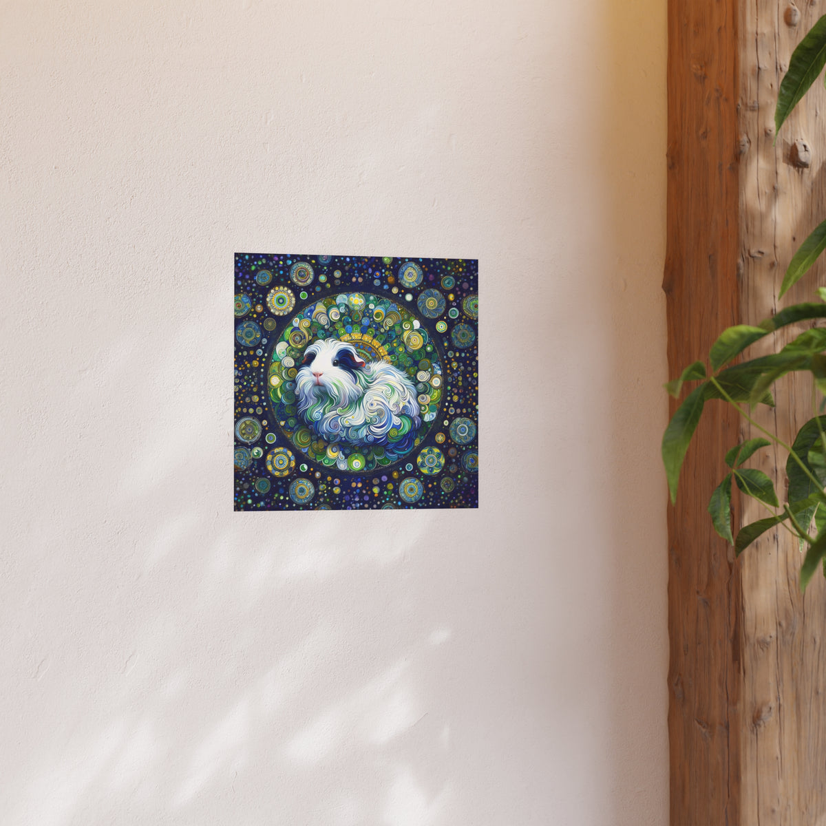 Blue Mandala Piggy Art Poster