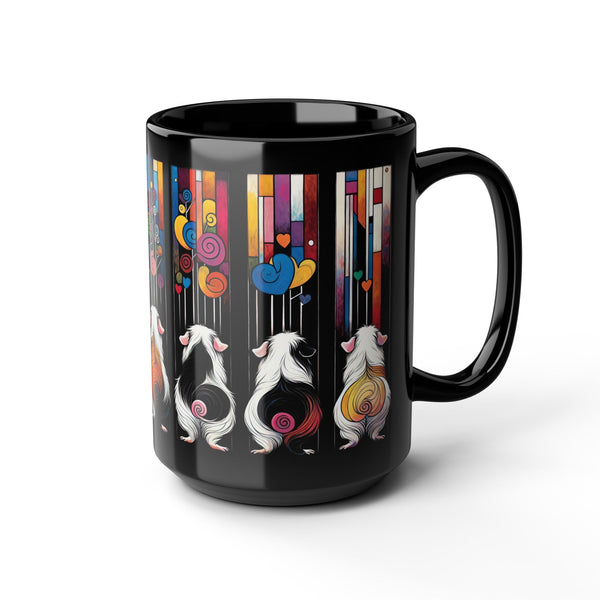 Piggy Butt Lineup - Black Guinea Pig Mug