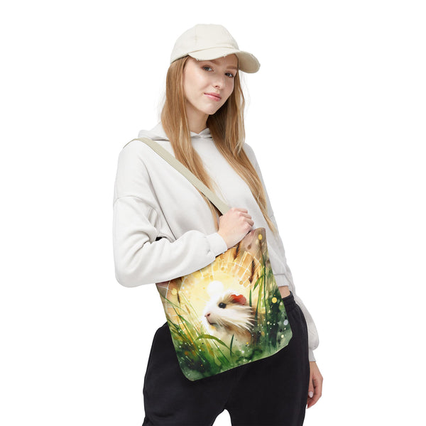 Whimsical Guinea Pig Tote Bag, Cute Animal Tote, Pet Lover Gift, Eco-Friendly Shopping Bag, Spring and Summer Accessory