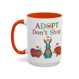 Adopt Don't Shop Boho Guinea Pig Mug in Orange