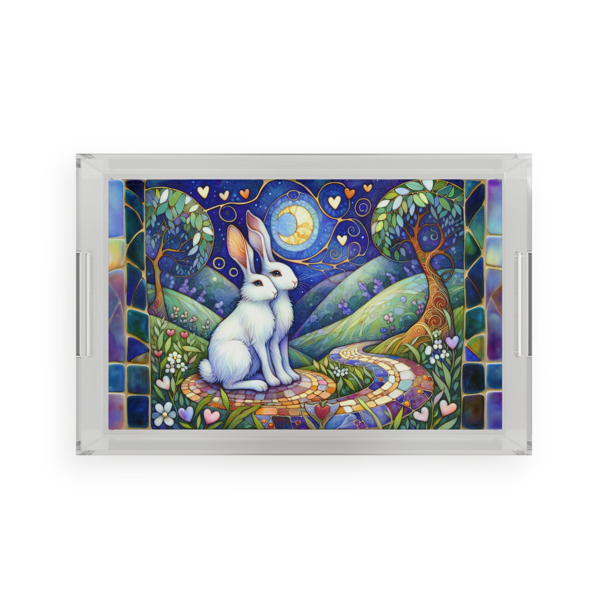 Follow the Yellow Brick Road Bunny Rabbit Tray