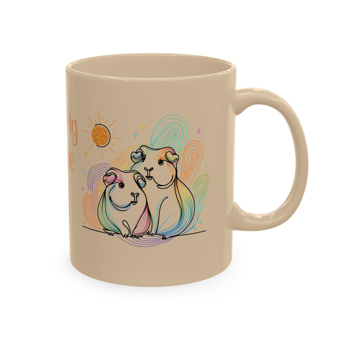 Personalized 'Teresa's Piggy Day' Ceramic Mug - Whimsical Guinea Pig Gift