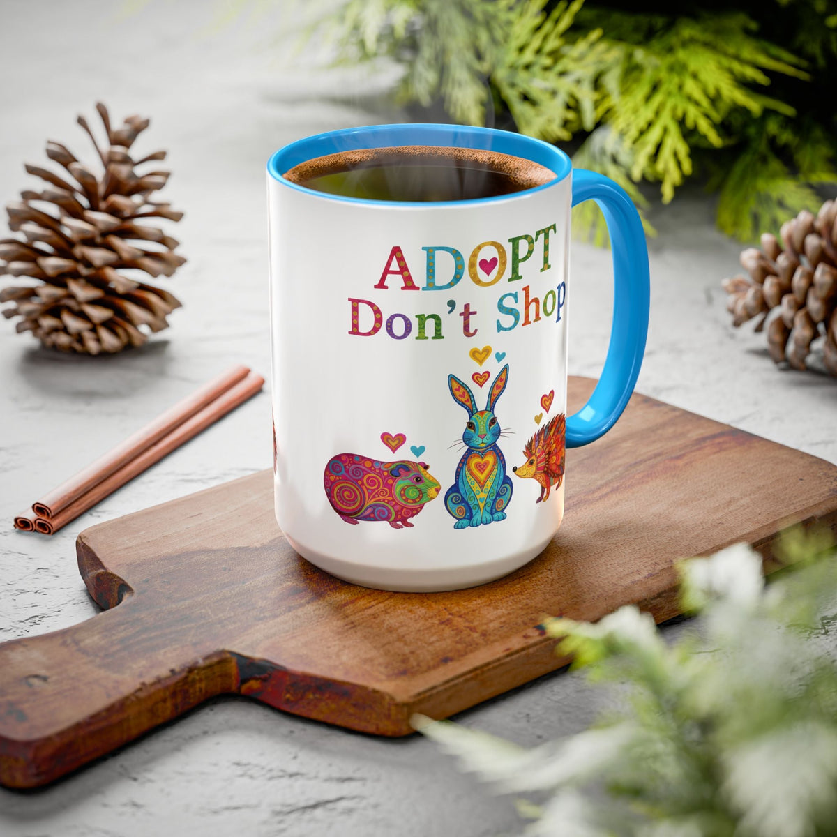 Adopt Don't Shop Boho Guinea Pig Mug