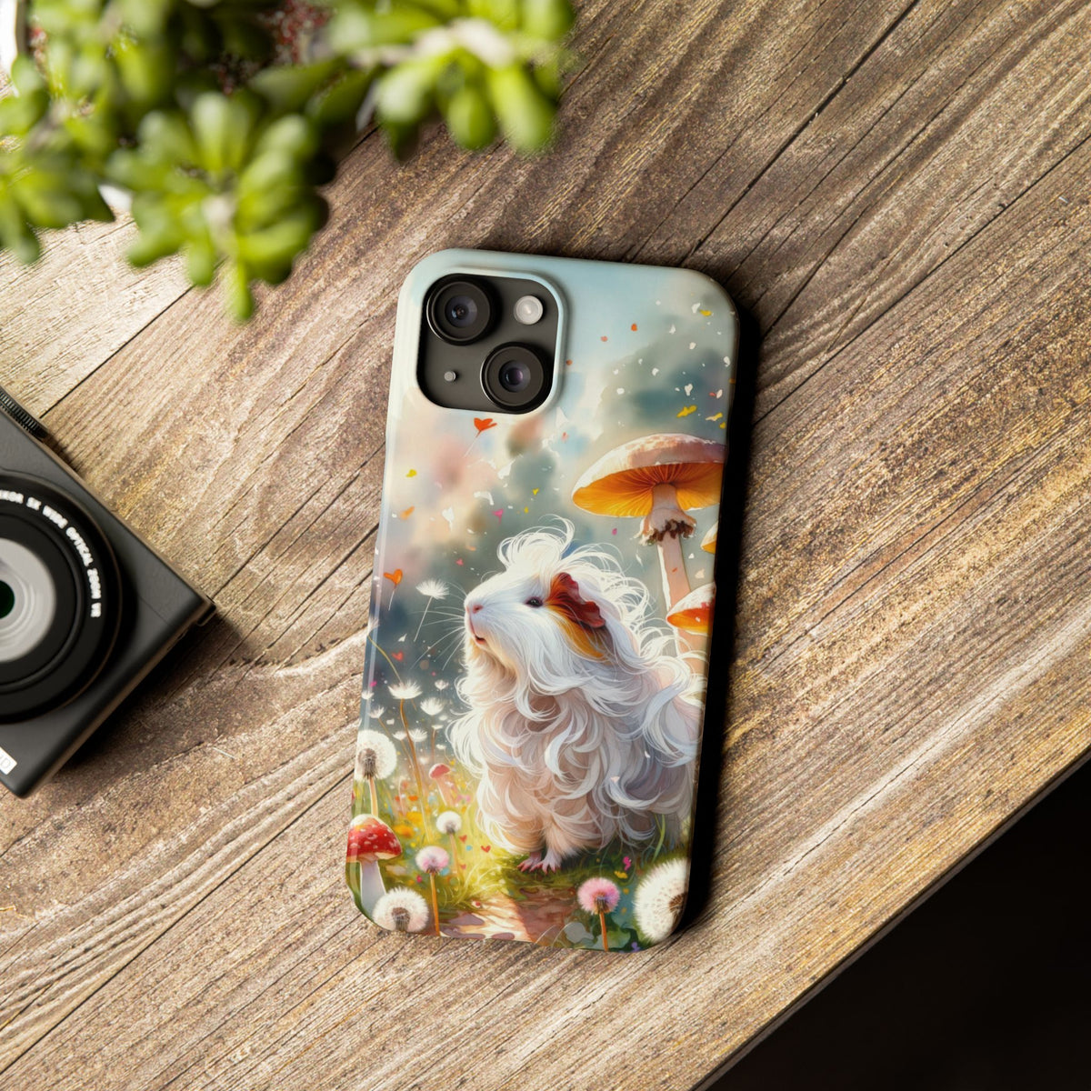 Dandelion Daze Guinea Pig Slim iPhone Case