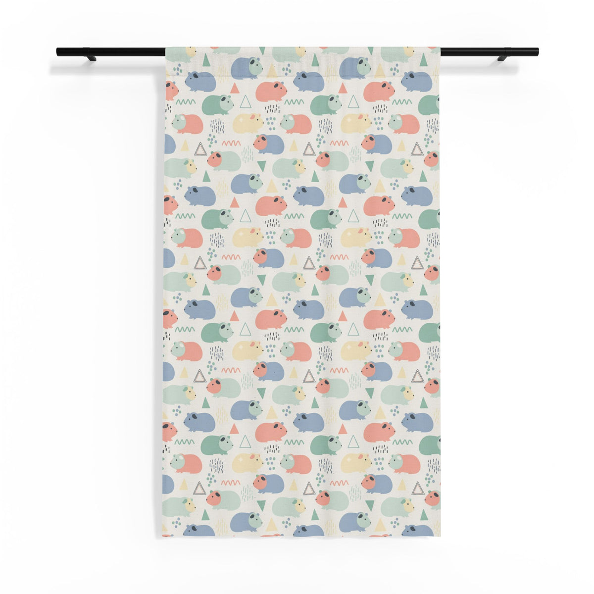 Soft Cavy Confetti Guinea Pig Sheer Window Curtain