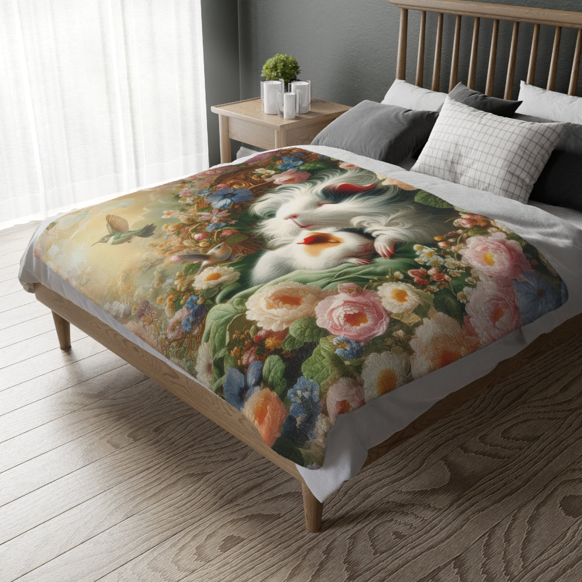 Dreaming Napping Piggies Velveteen Microfiber Blanket - Double-sided Print