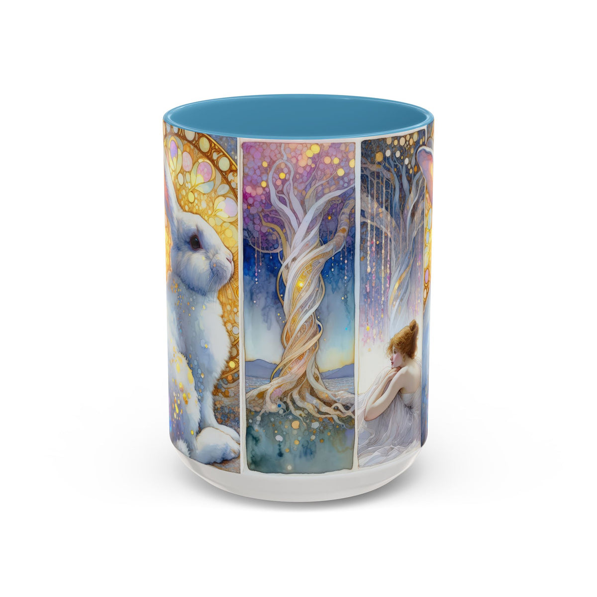 Enchanted Rabbit Coffee Mug, Fantasy Art Drinkware, Rabbit Lover Gift, Magical Mug for Tea, Cute Home Decor