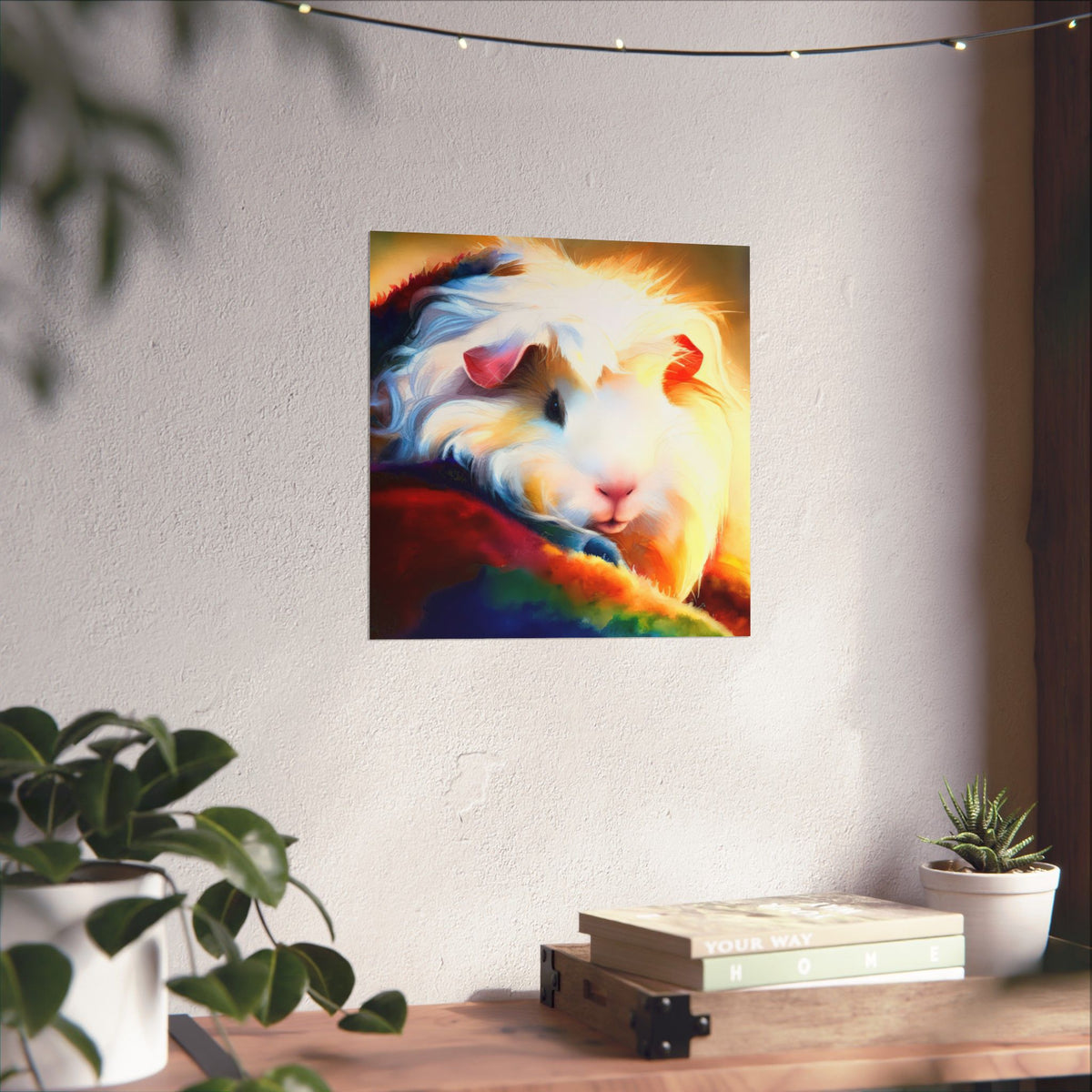 Firelight Fleece Cavy Guinea Pig Poster