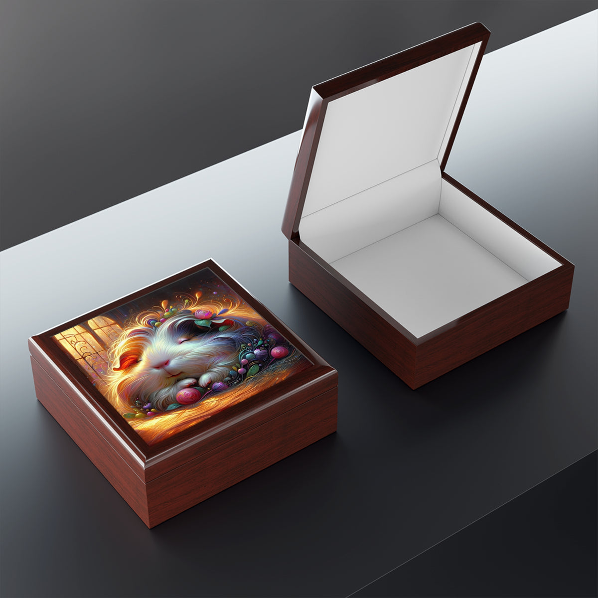 Holiday Nap Piggy Keepsake Jewelry Box