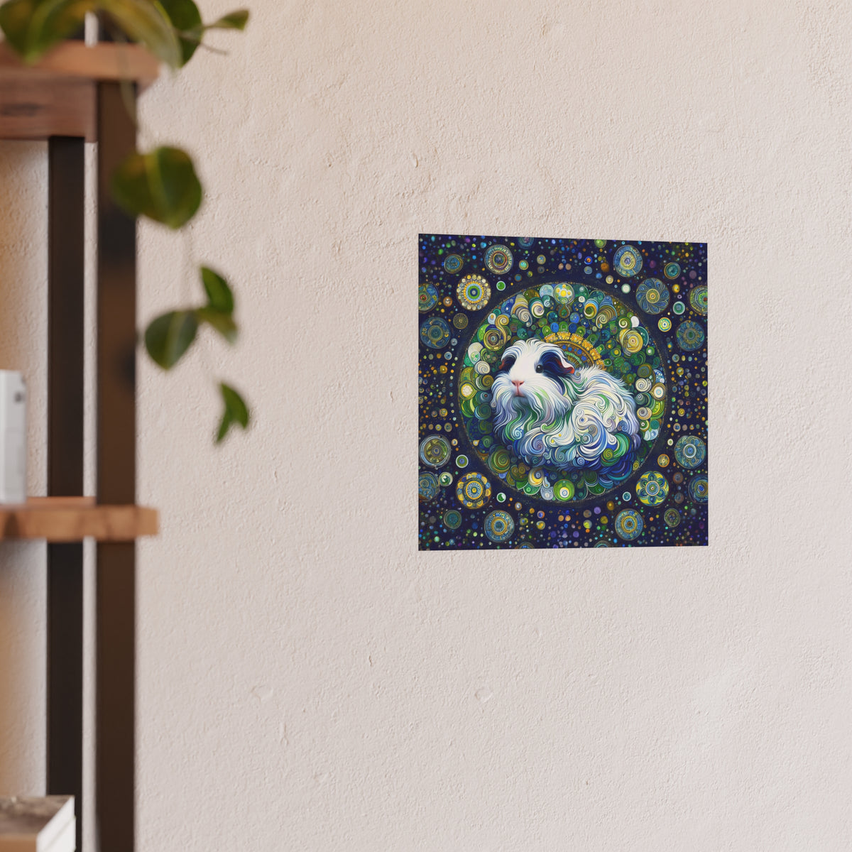 Blue Mandala Piggy Art Poster