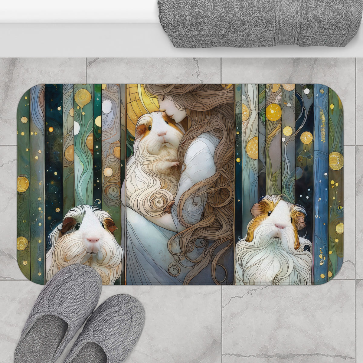 Cavy Trio TripTych Bath Mat