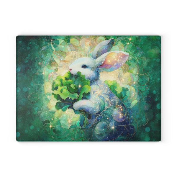 Bunny Nibbler Rabbit Glass Cutting Board