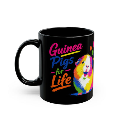 Guinea Pigs for Life Pop Black Guinea Pig Mug