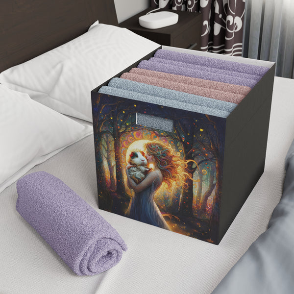 Woodland Grace Guinea Pig Fabric Storage Bin