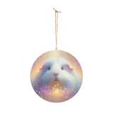 Personalized Glitter Glow Guinea Pig Wood Cavy Cage Plate