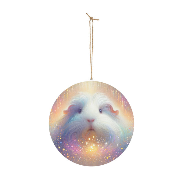 Personalized Glitter Glow Guinea Pig Wood Cavy Cage Plate