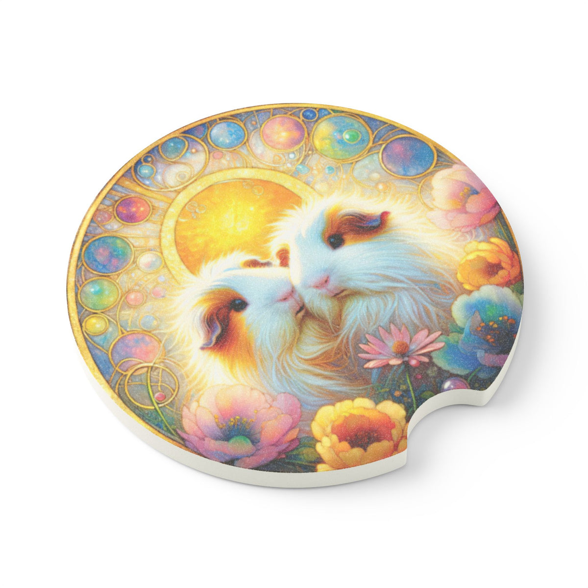 Bright Shiny Piggies Soapstone Car Coaster