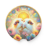 Sunny Morning Guinea Pig Soapstone Car Coaster – image 2