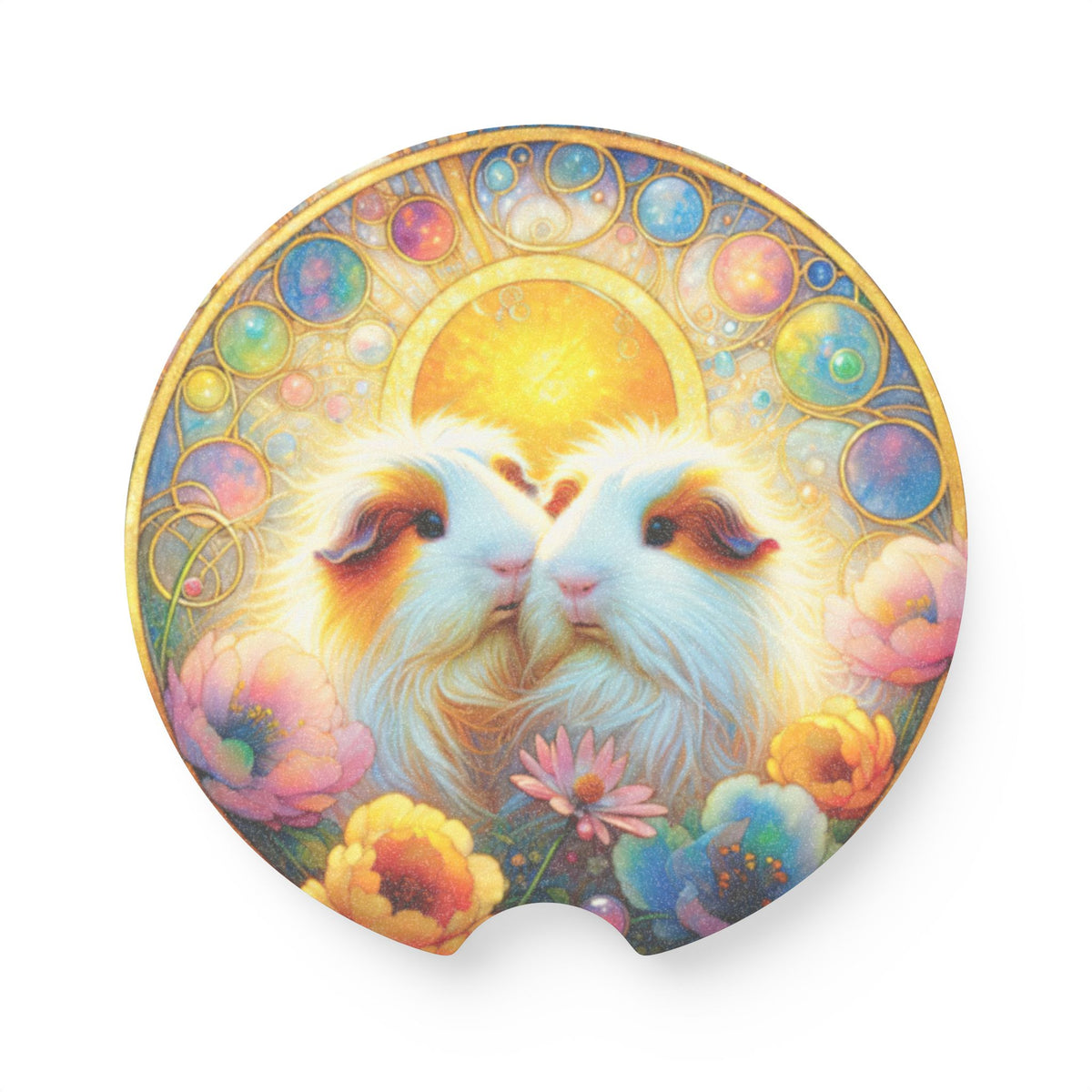Sunny Morning Guinea Pig Soapstone Car Coaster